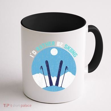Winter Sport Skiing Lover Ski Instructor Funny Skier Ski Gift Coffee Mug back