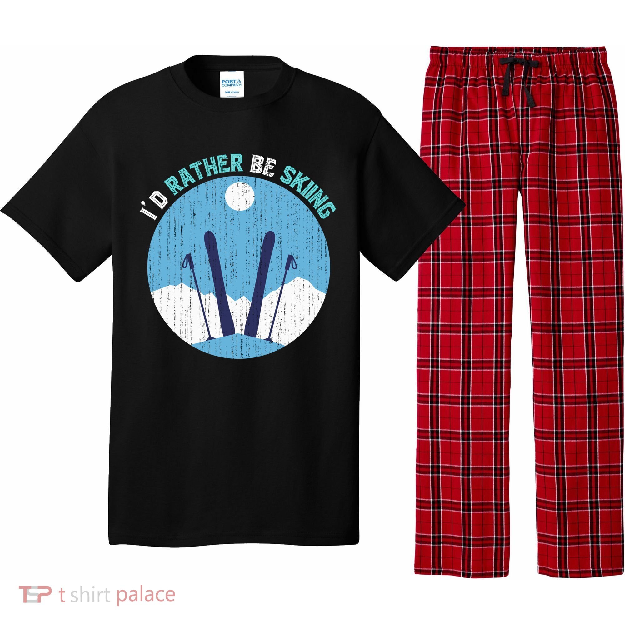 Winter Sport Skiing Lover Ski Instructor Funny Skier Ski Gift Pajama Set