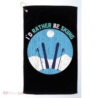 Winter Sport Skiing Lover Ski Instructor Funny Skier Ski Gift Golf Towel thumb 0