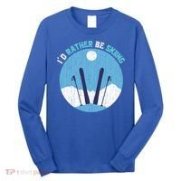 Winter Sport Skiing Lover Ski Instructor Funny Skier Ski Gift Long Sleeve Shirt thumb 0