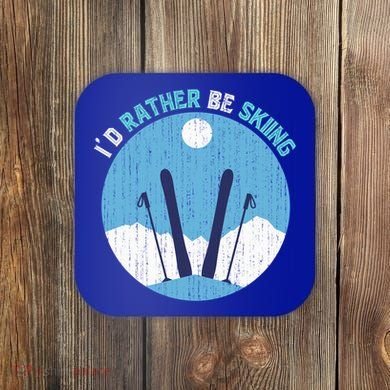 Winter Sport Skiing Lover Ski Instructor Funny Skier Ski Gift Coaster
