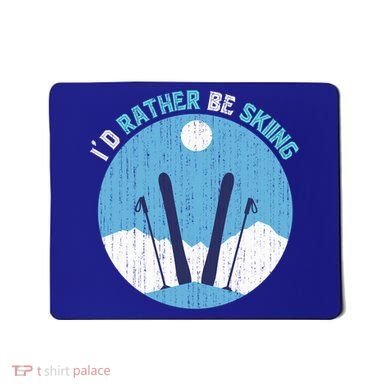 Winter Sport Skiing Lover Ski Instructor Funny Skier Ski Gift Mousepad