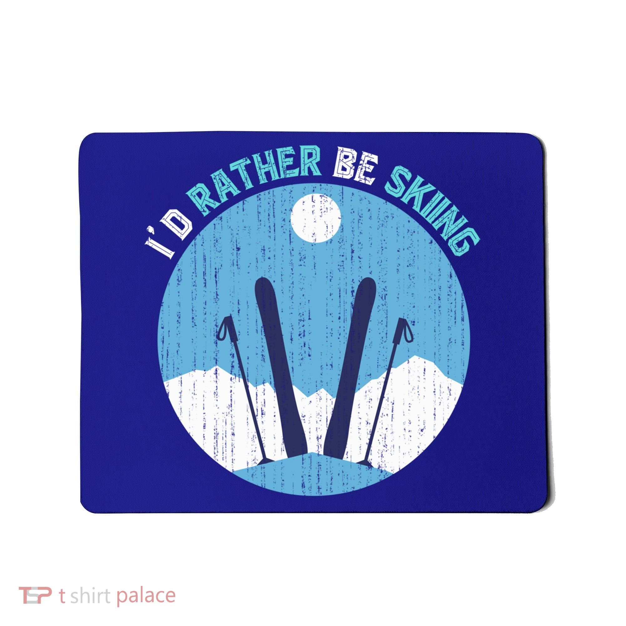 Winter Sport Skiing Lover Ski Instructor Funny Skier Ski Gift Mousepad