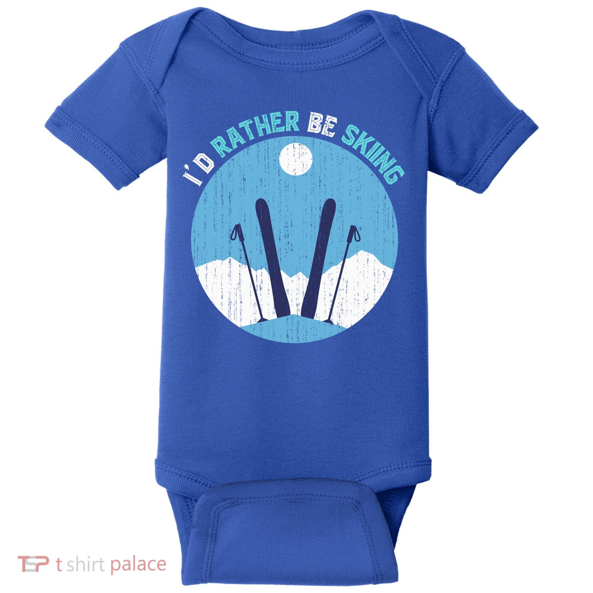 Winter Sport Skiing Lover Ski Instructor Funny Skier Ski Gift Baby Bodysuit