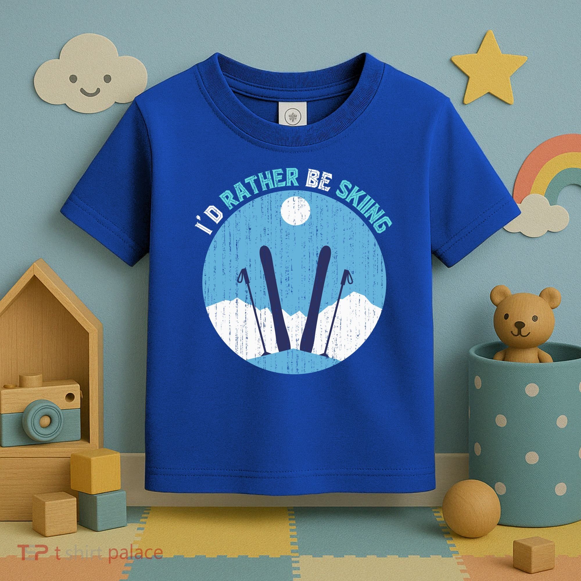 Winter Sport Skiing Lover Ski Instructor Funny Skier Ski Gift Toddler T-Shirt