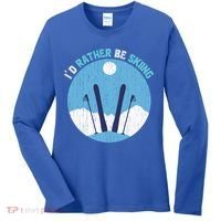 Winter Sport Skiing Lover Ski Instructor Funny Skier Ski Gift Women's Long Sleeve Shirt thumb 0
