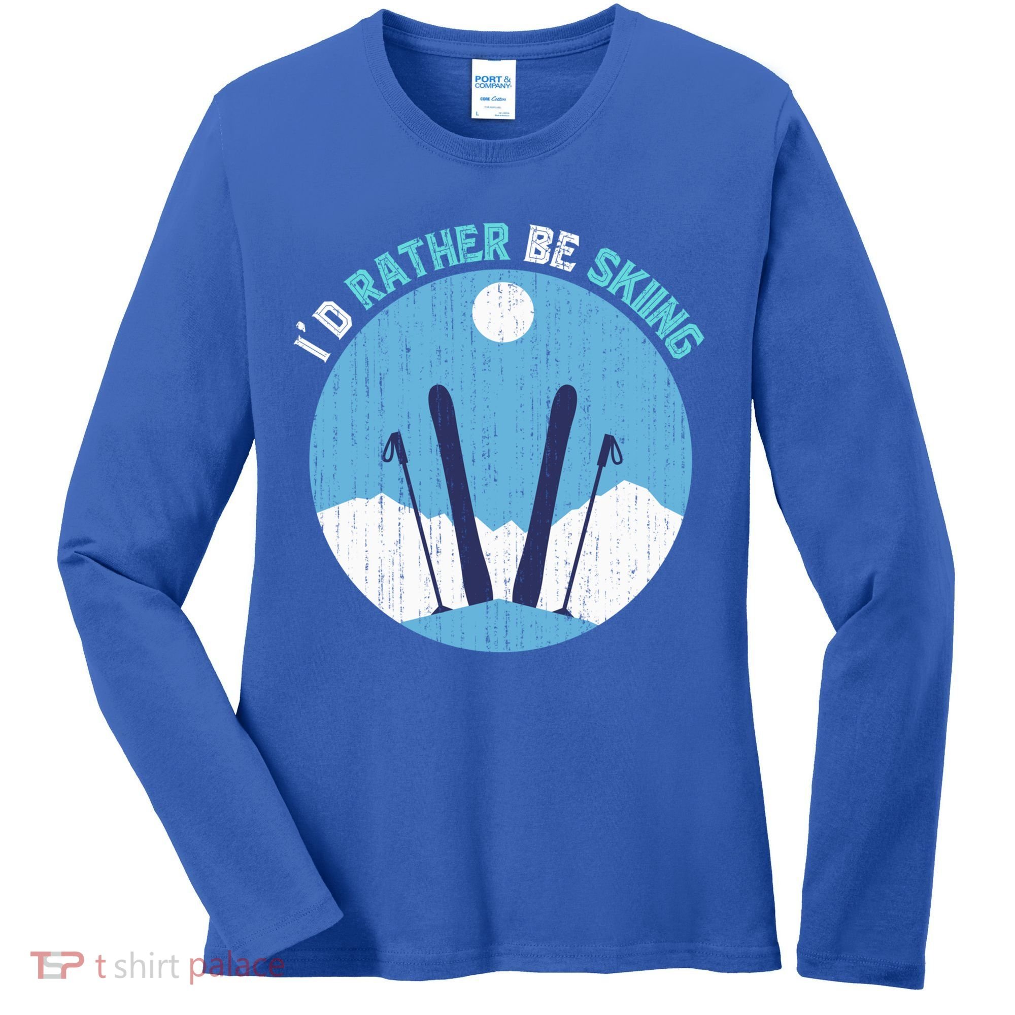 Winter Sport Skiing Lover Ski Instructor Funny Skier Ski Gift Women's Long Sleeve Shirt