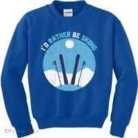 Winter Sport Skiing Lover Ski Instructor Funny Skier Ski Gift Kids Sweatshirt thumb 0