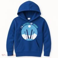 Winter Sport Skiing Lover Ski Instructor Funny Skier Ski Gift Kids Hoodie thumb 0