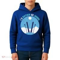 Winter Sport Skiing Lover Ski Instructor Funny Skier Ski Gift Kids Hoodie thumb 4