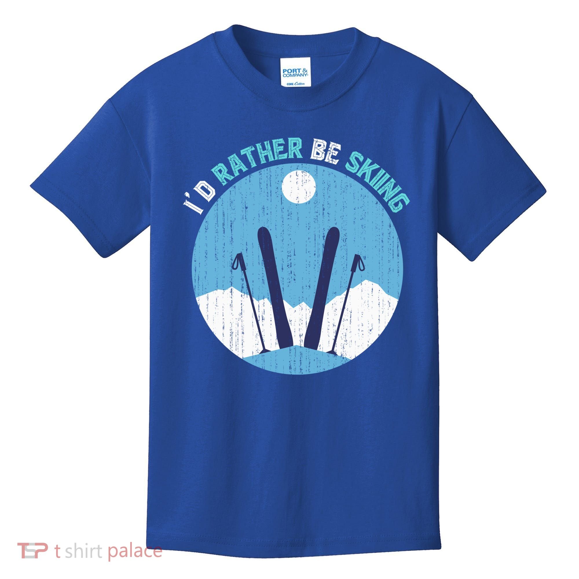 Winter Sport Skiing Lover Ski Instructor Funny Skier Ski Gift Kids T-Shirt