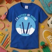 Winter Sport Skiing Lover Ski Instructor Funny Skier Ski Gift Kids T-Shirt thumb 3