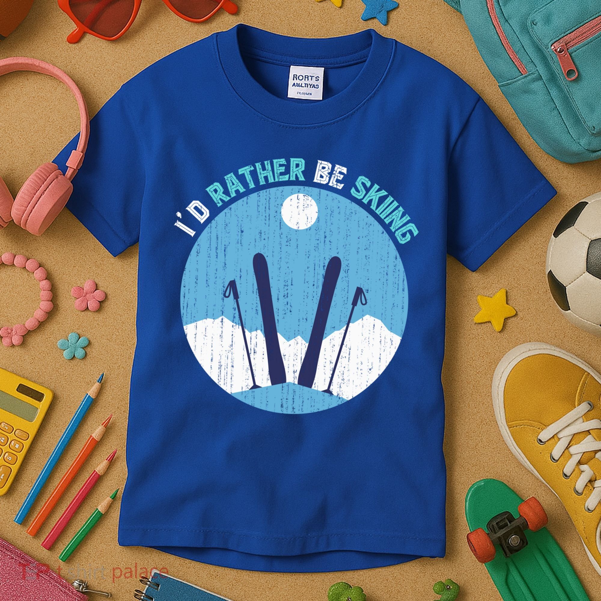 Winter Sport Skiing Lover Ski Instructor Funny Skier Ski Gift Kids T-Shirt