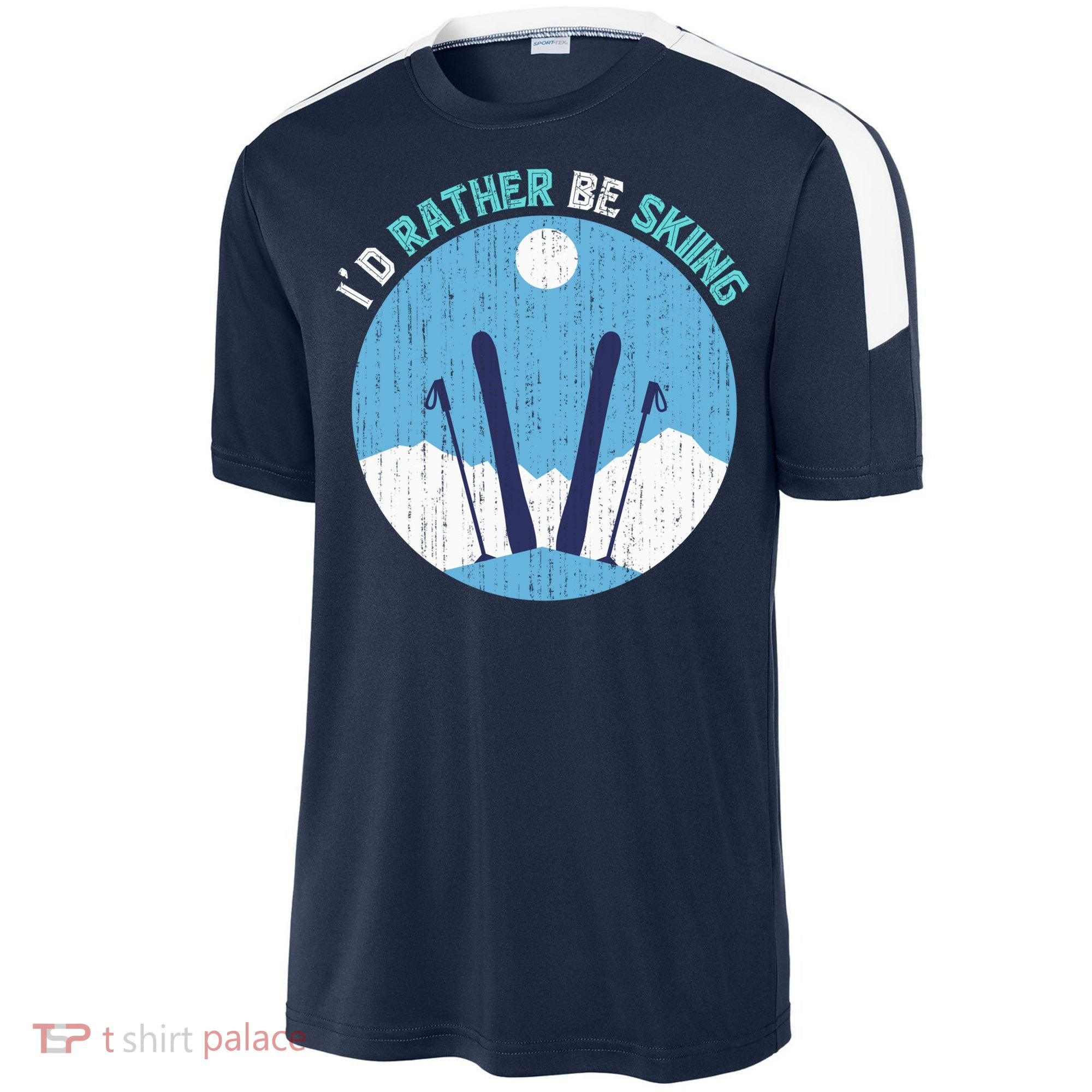 Winter Sport Skiing Lover Ski Instructor Funny Skier Ski Gift Sport-Tek Competitor United Soccer Jersey