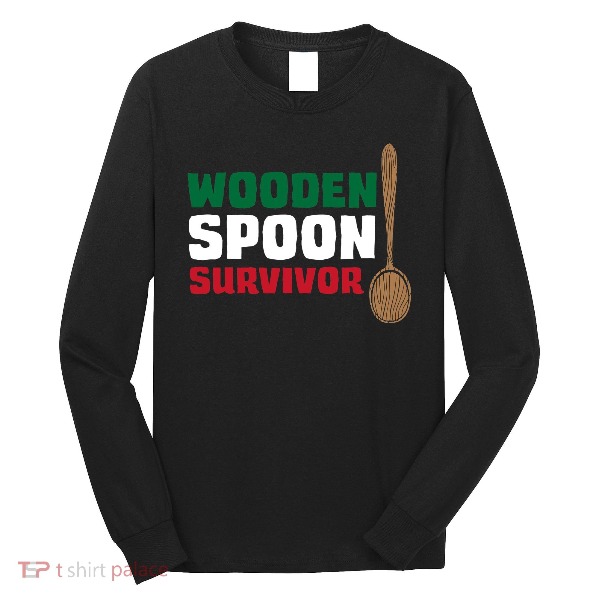 Wooden Spoon Survivor Italian Flag Long Sleeve Shirt