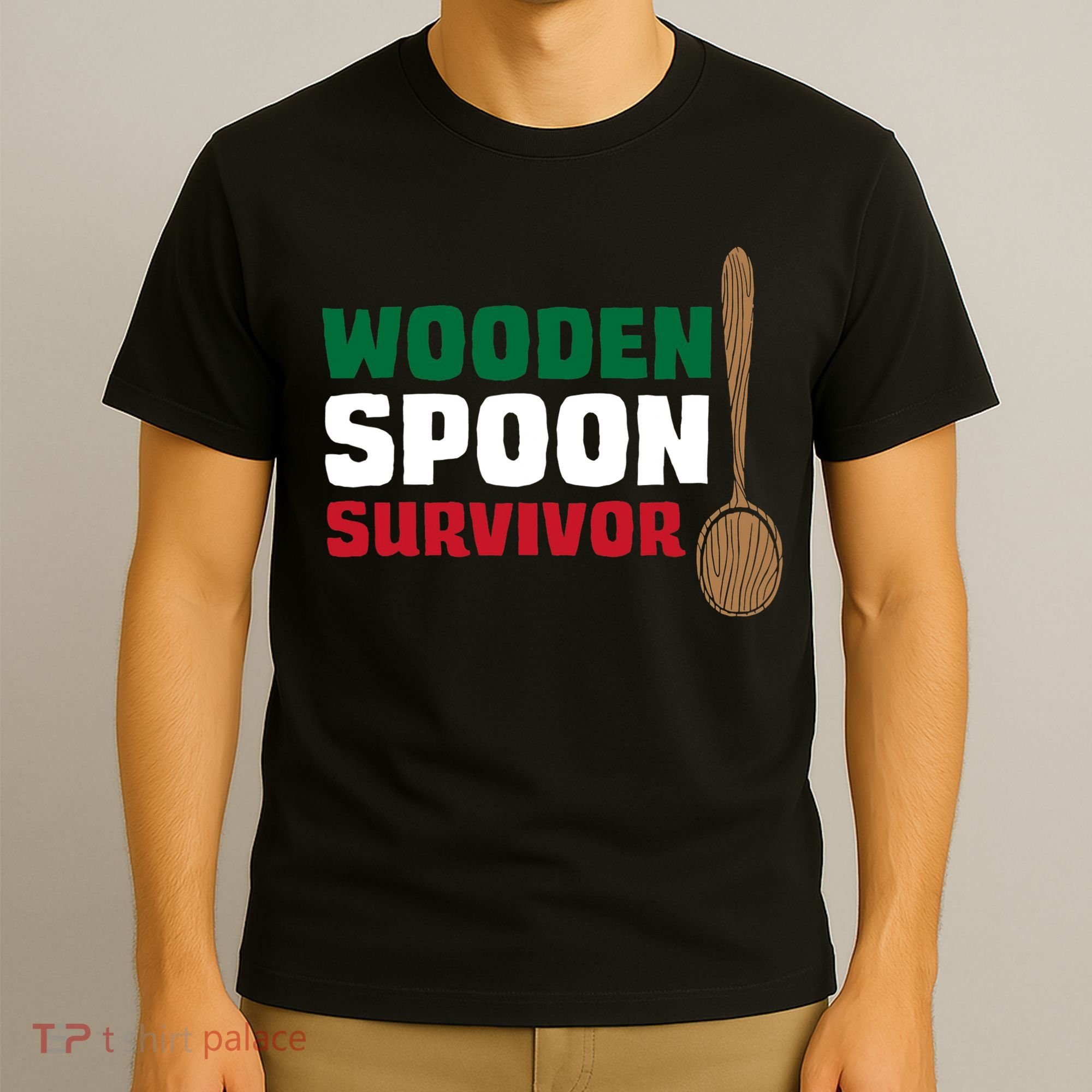 Wooden Spoon Survivor Italian Flag T-Shirt