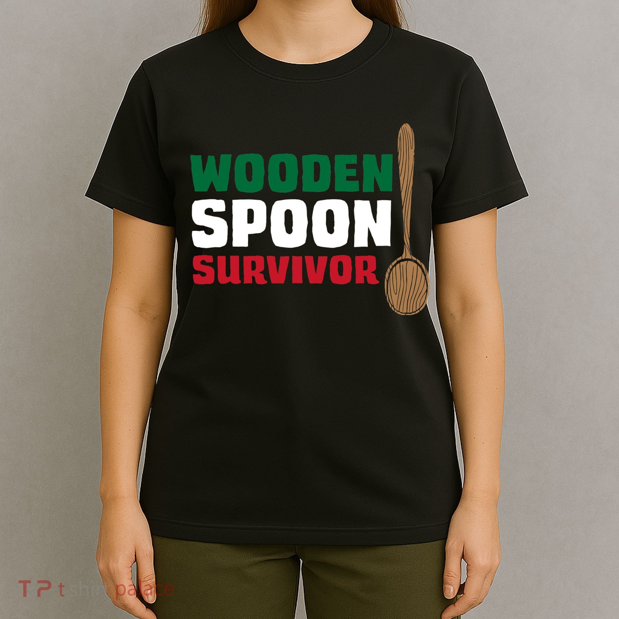 Wooden Spoon Survivor Italian Flag T-Shirt
