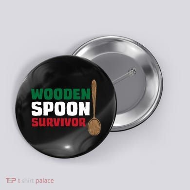 Wooden Spoon Survivor Italian Flag Button