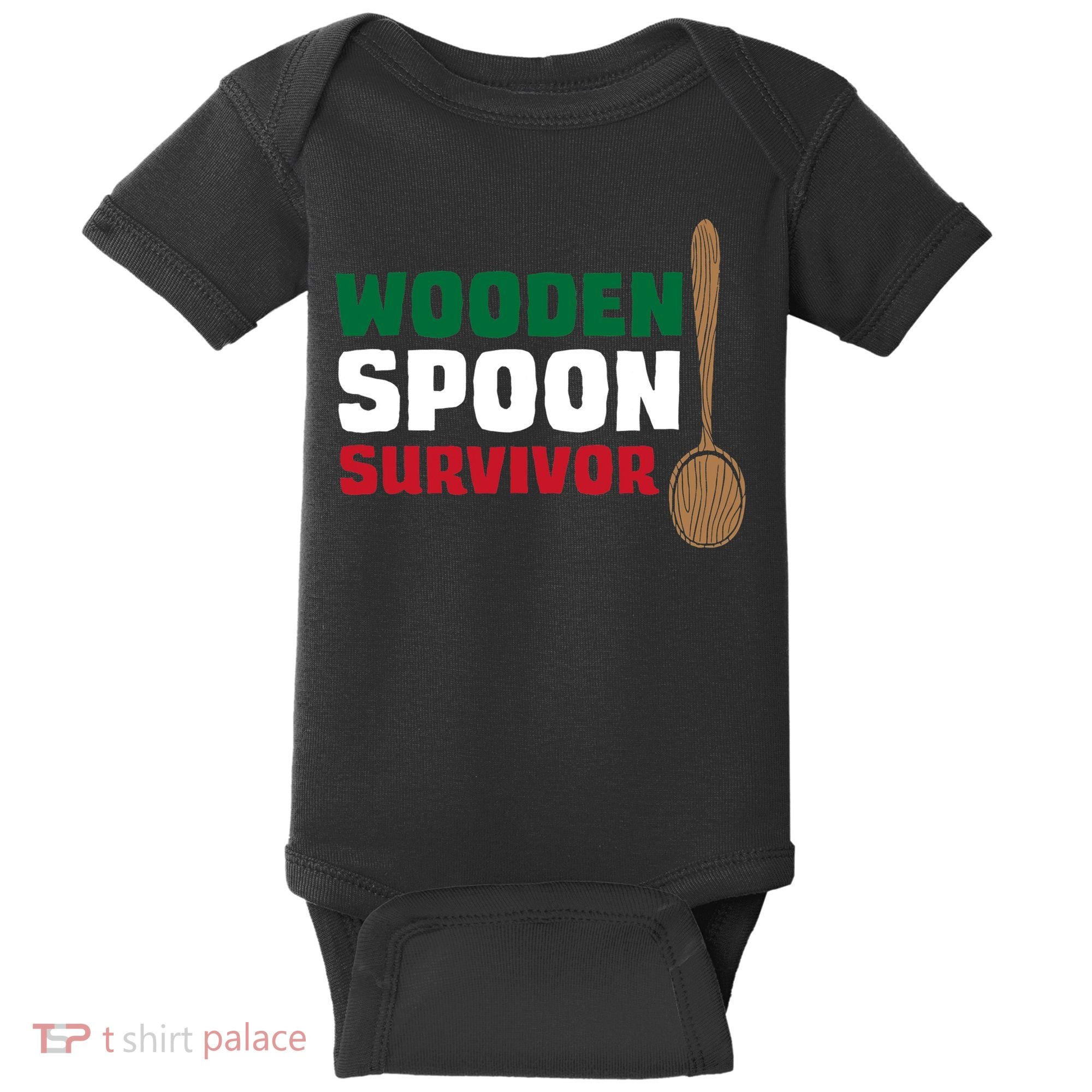 Wooden Spoon Survivor Italian Flag Baby Bodysuit