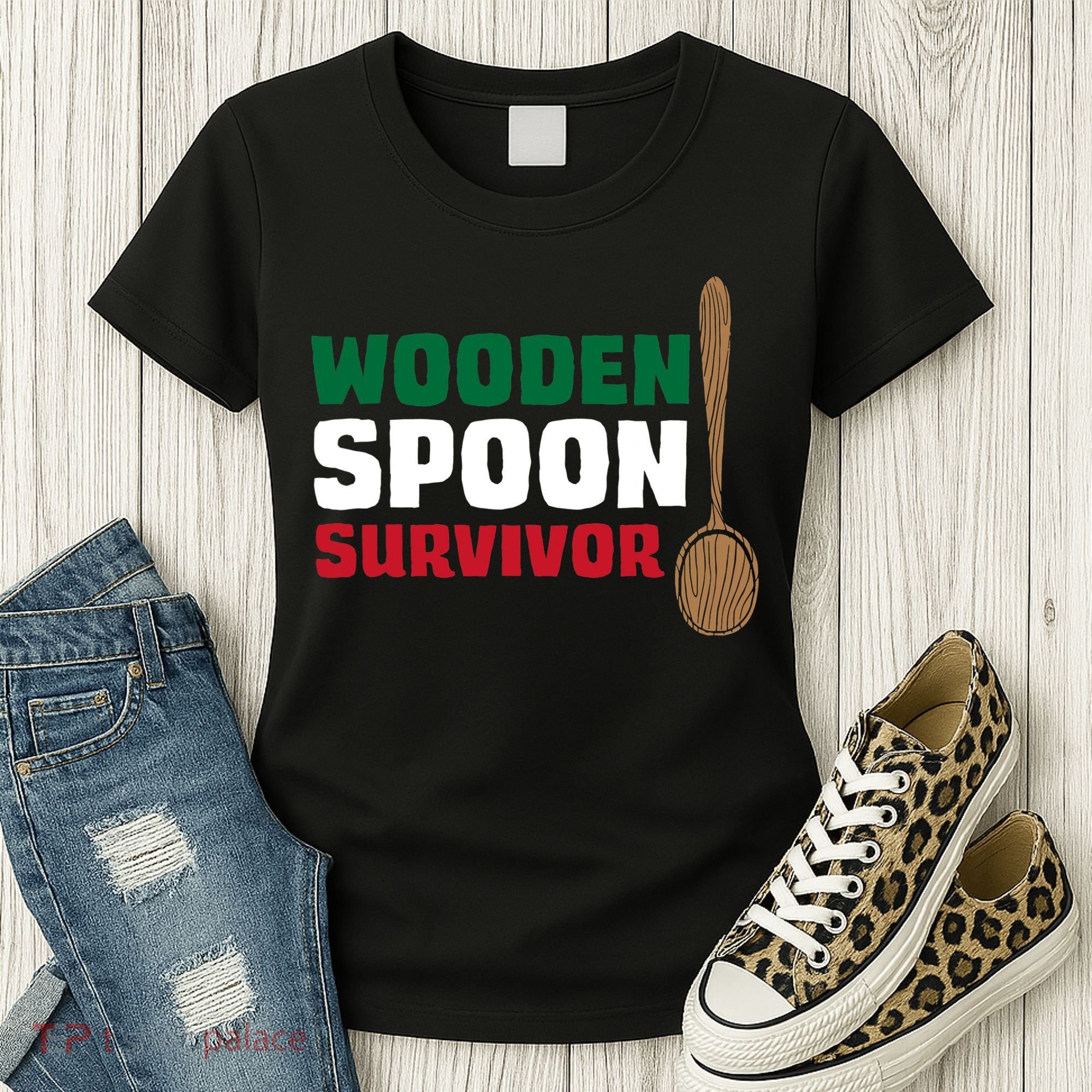 Wooden Spoon Survivor Italian Flag Women's T-Shirt