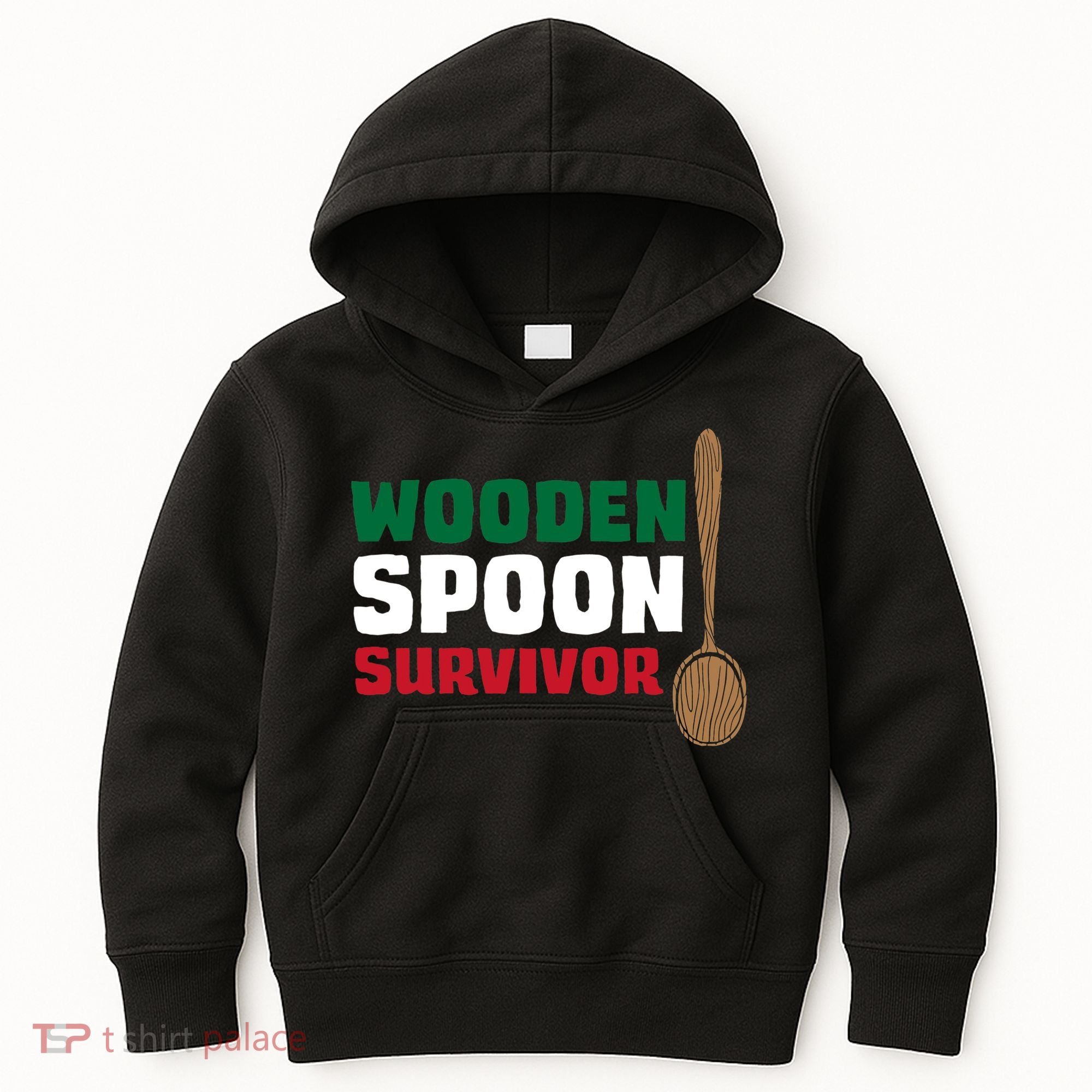 Wooden Spoon Survivor Italian Flag Kids Hoodie