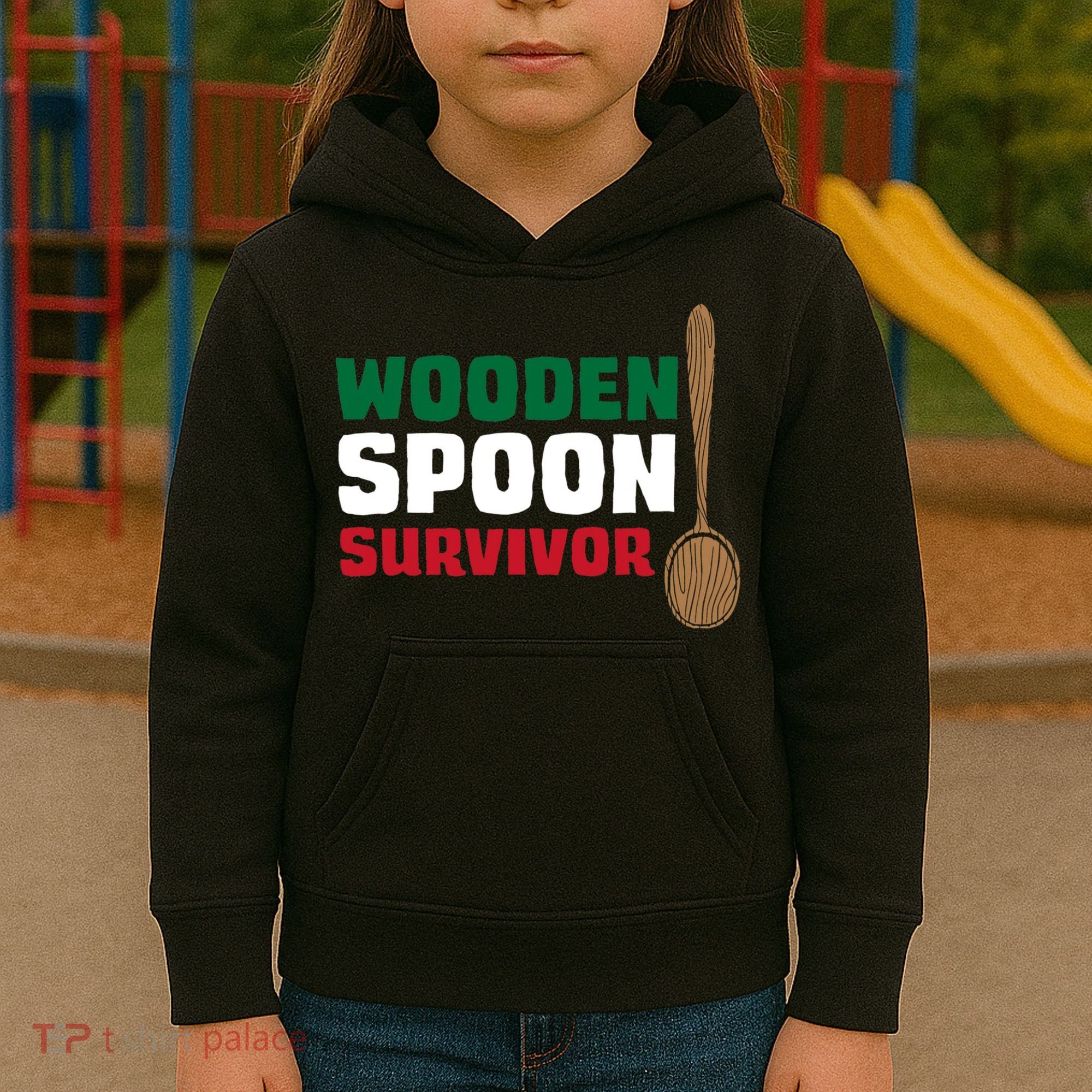 Wooden Spoon Survivor Italian Flag Kids Hoodie