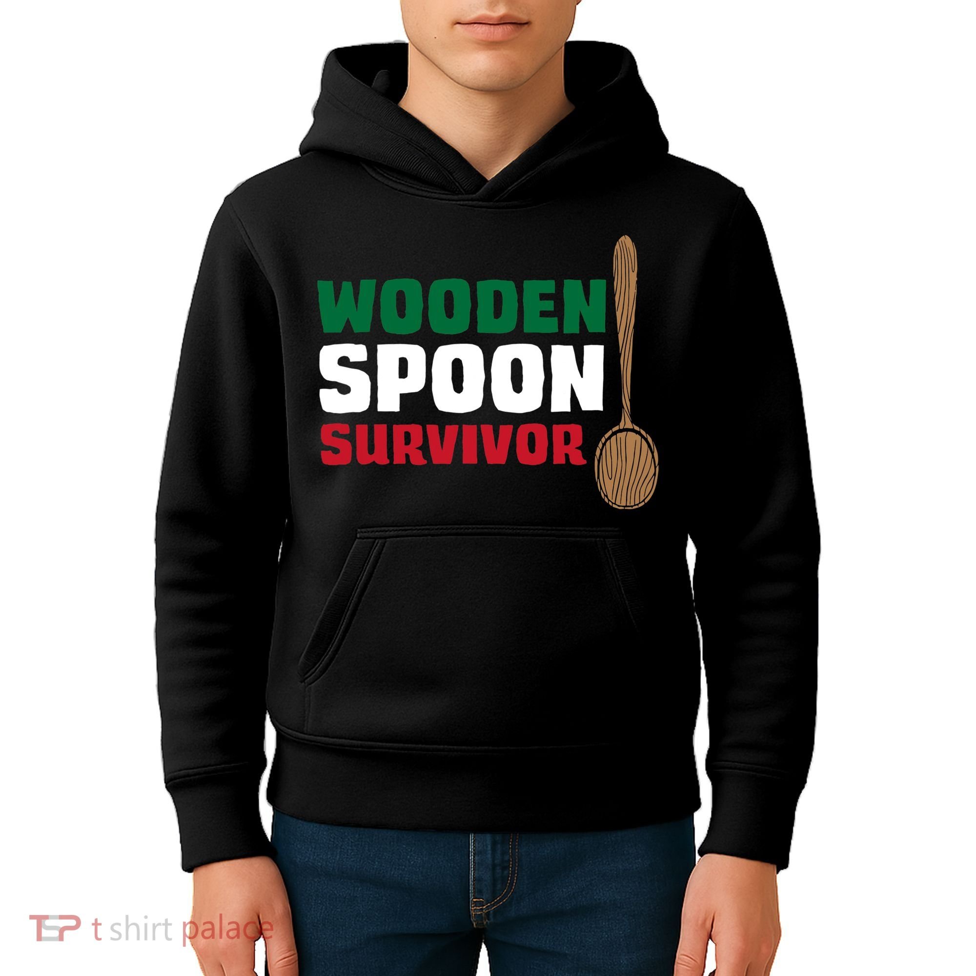 Wooden Spoon Survivor Italian Flag Kids Hoodie