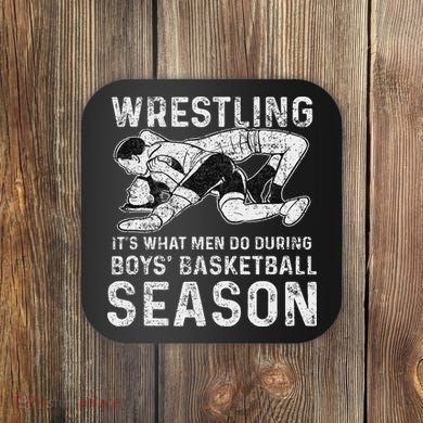 Wrestler Shop 's Wrestling, Black, Coaster