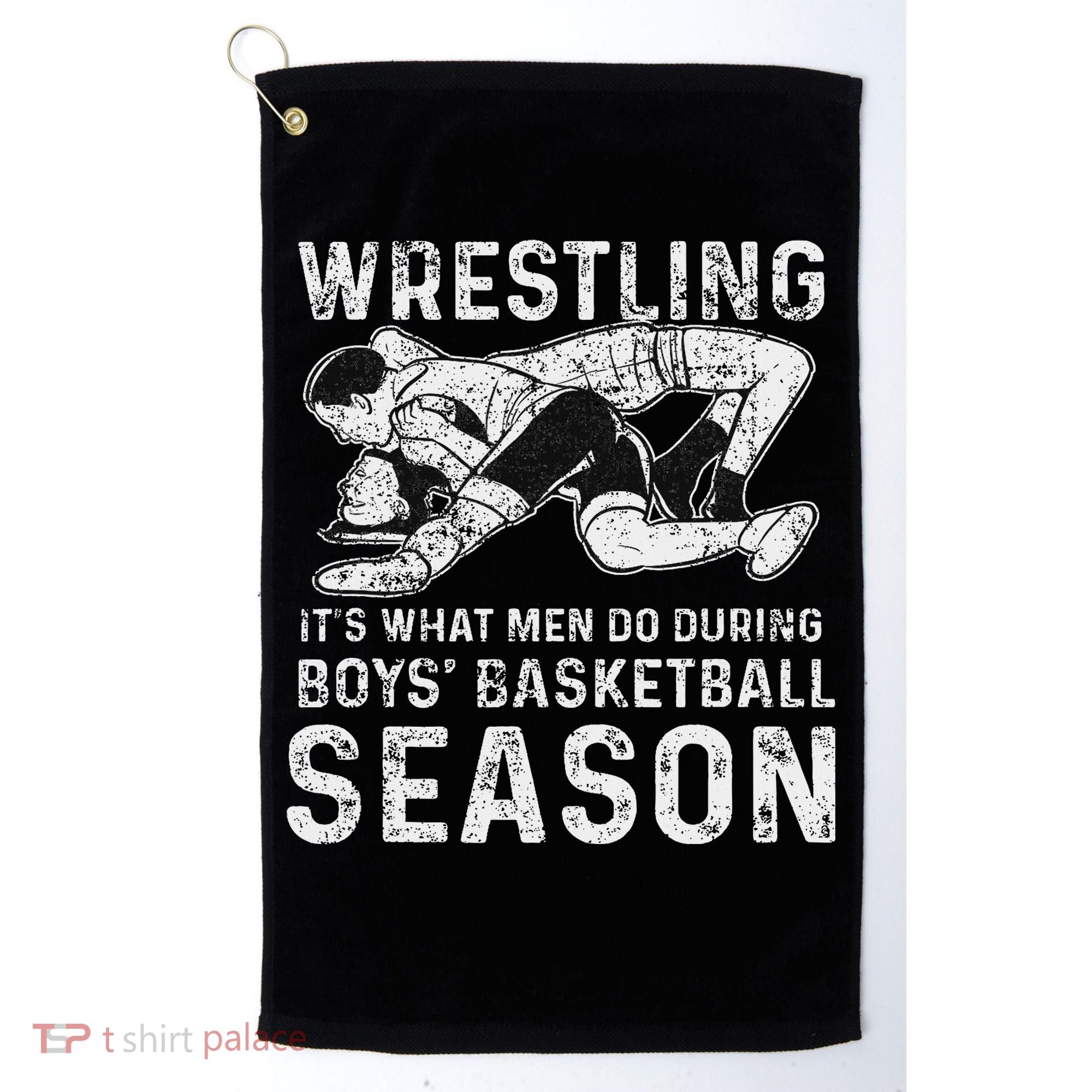 Wrestler Shop 's Wrestling, Black, Golf Towel
