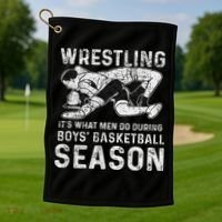Wrestler Shop 's Wrestling, Black, Golf Towel thumb 1