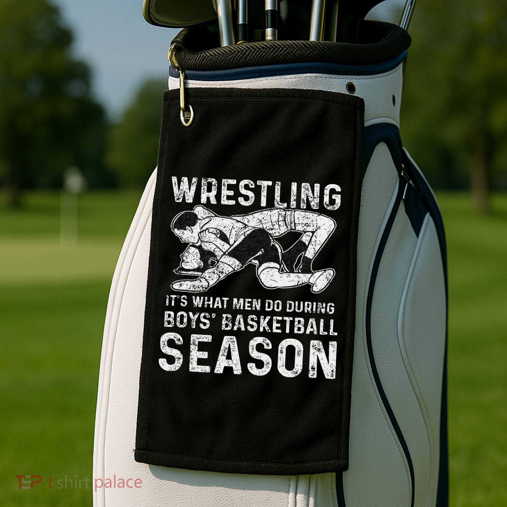 Wrestler Shop 's Wrestling, Black, Golf Towel