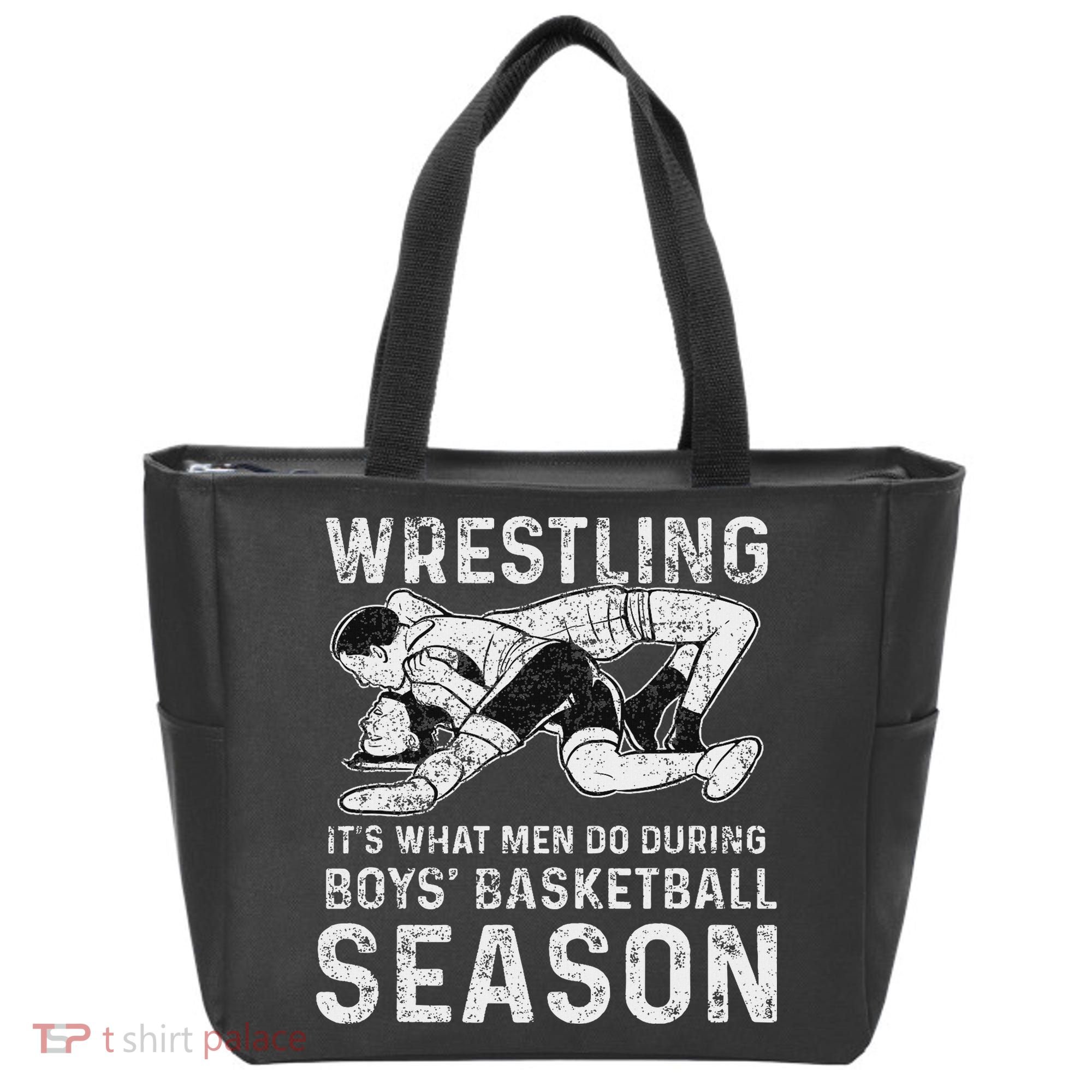 Wrestler Shop 's Wrestling, Black, Tote Bag