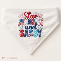 Western Star Spangled And Sassy USA-Made Doggie Bandana thumb 0