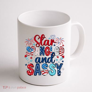 Western Star Spangled And Sassy Coffee Mug back