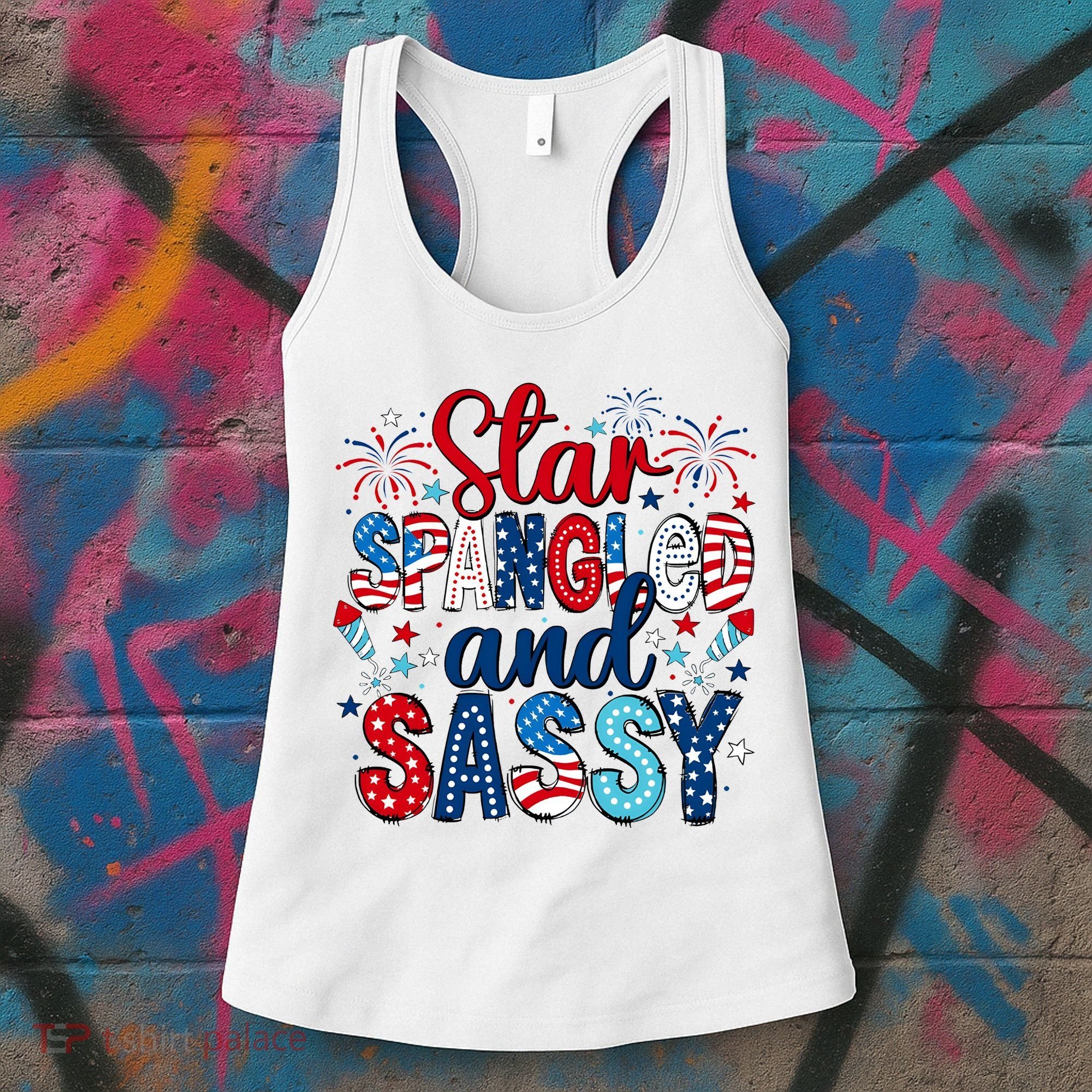 Western Star Spangled And Sassy Women's Tank Top