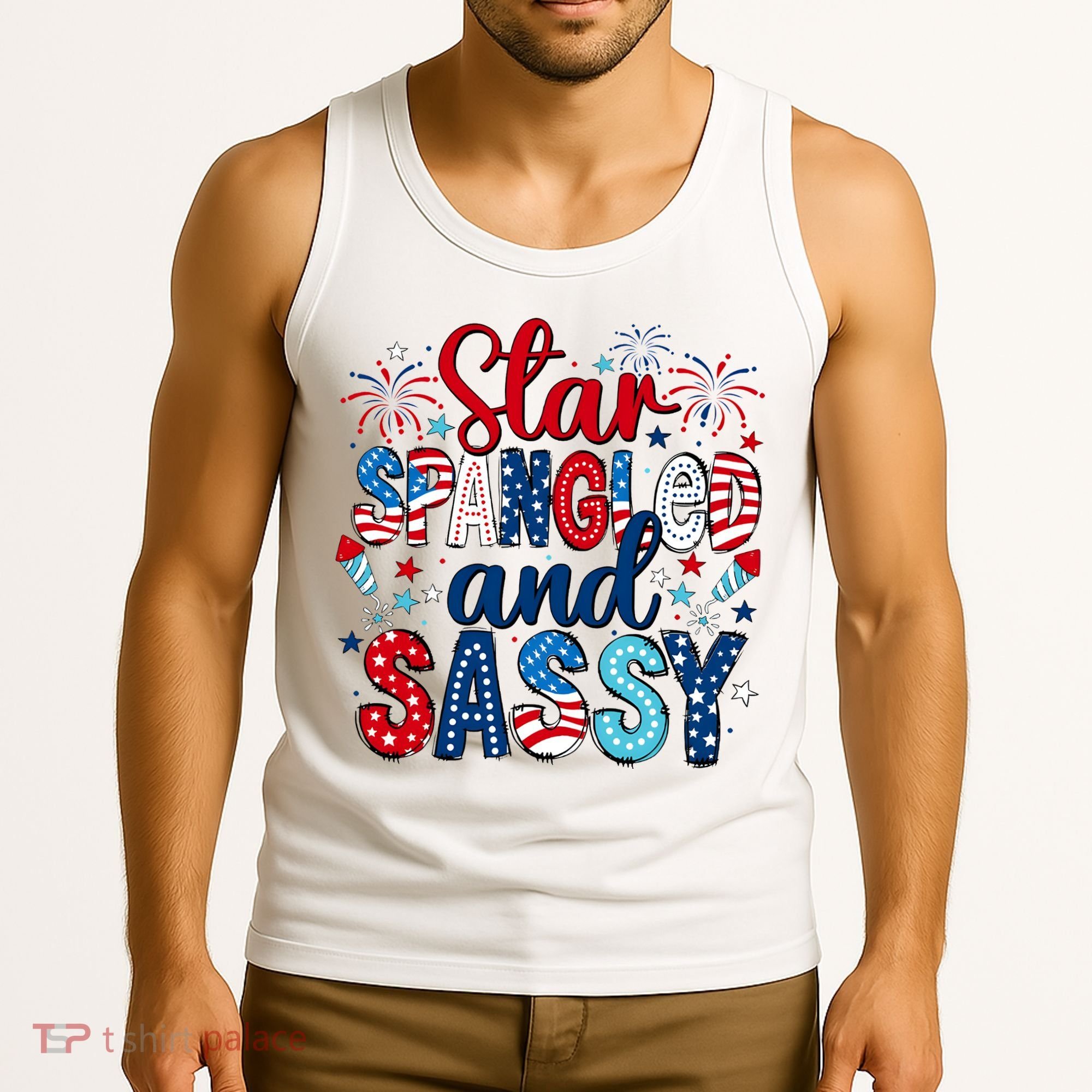 Western Star Spangled And Sassy Tank Top