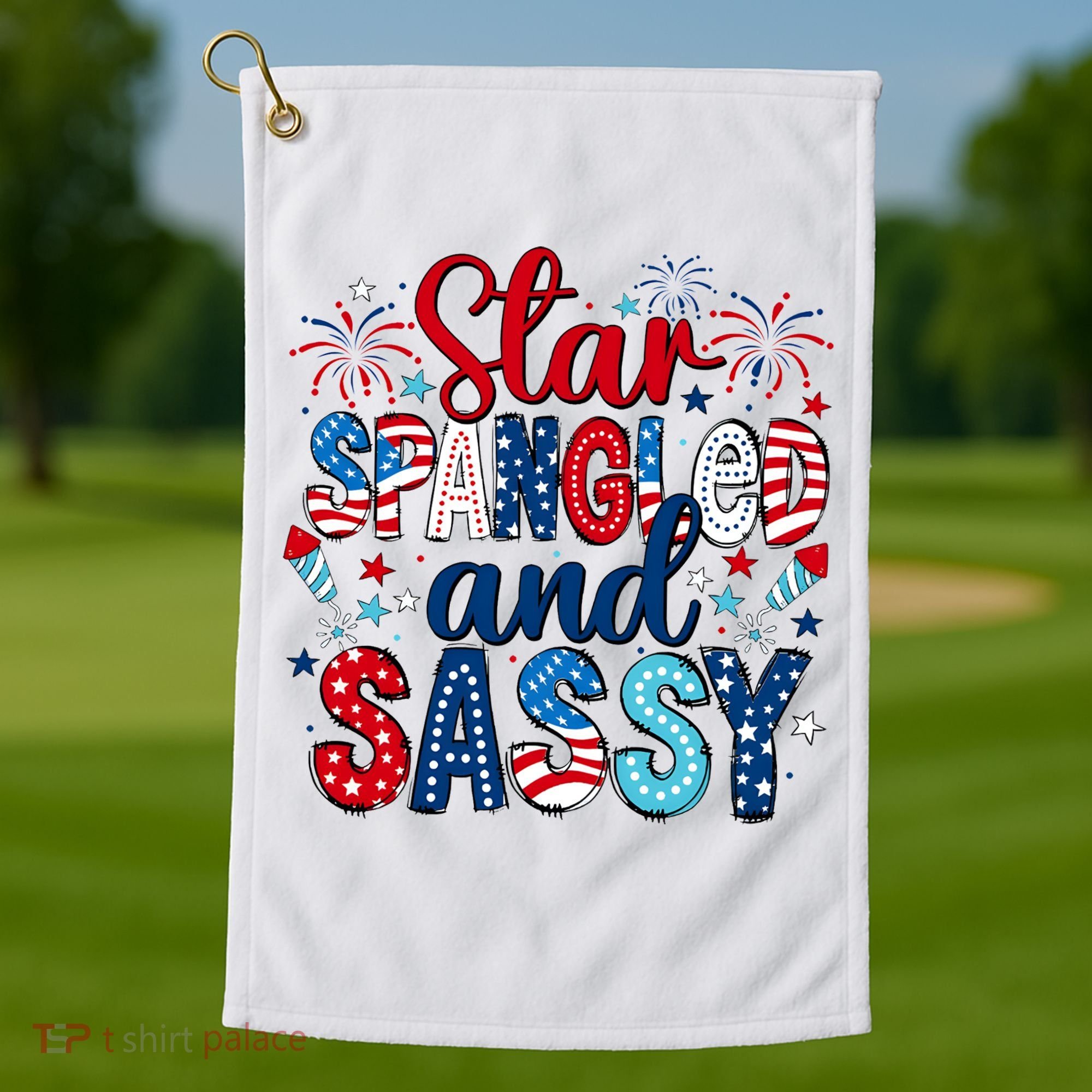 Western Star Spangled And Sassy Golf Towel