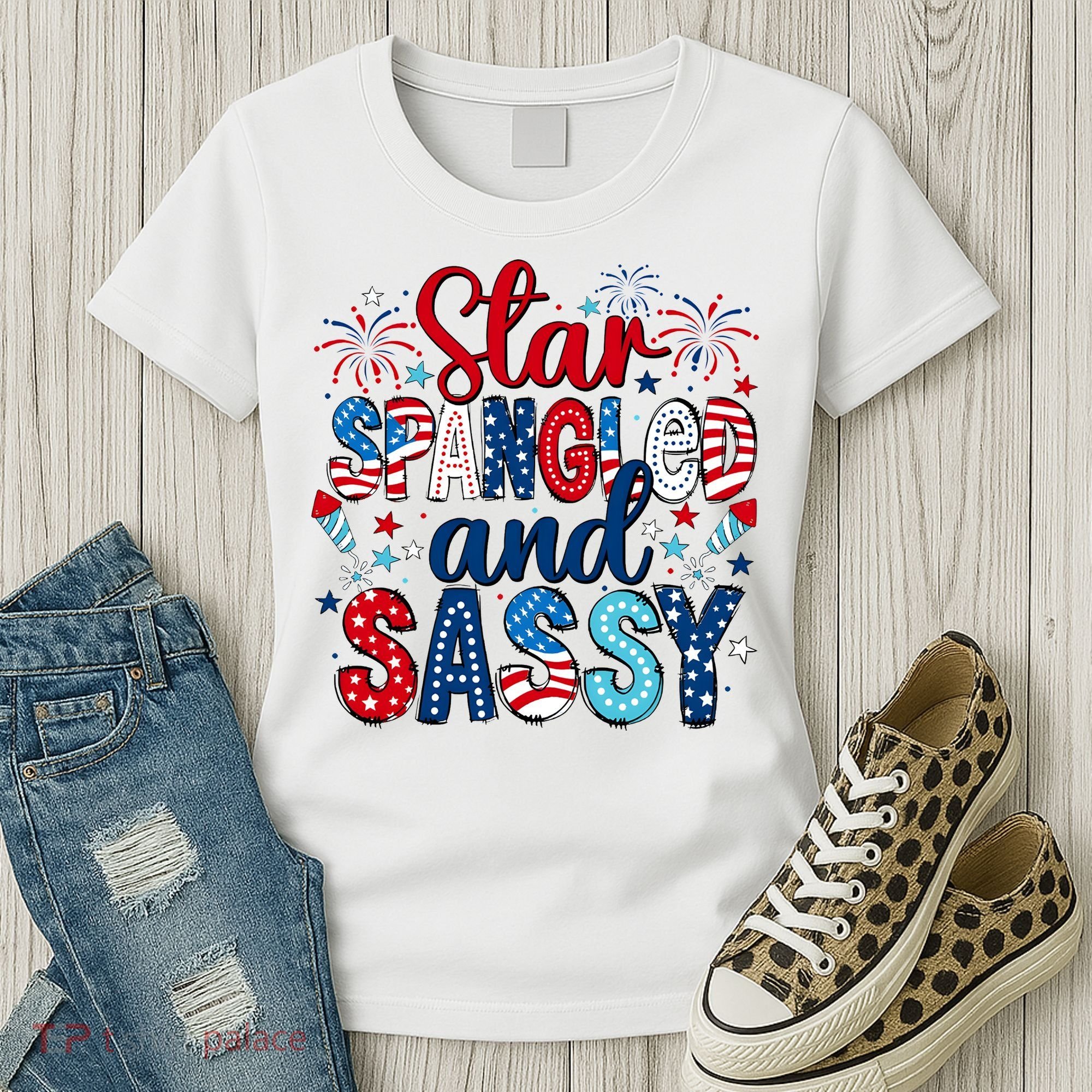 Western Star Spangled And Sassy Women's T-Shirt