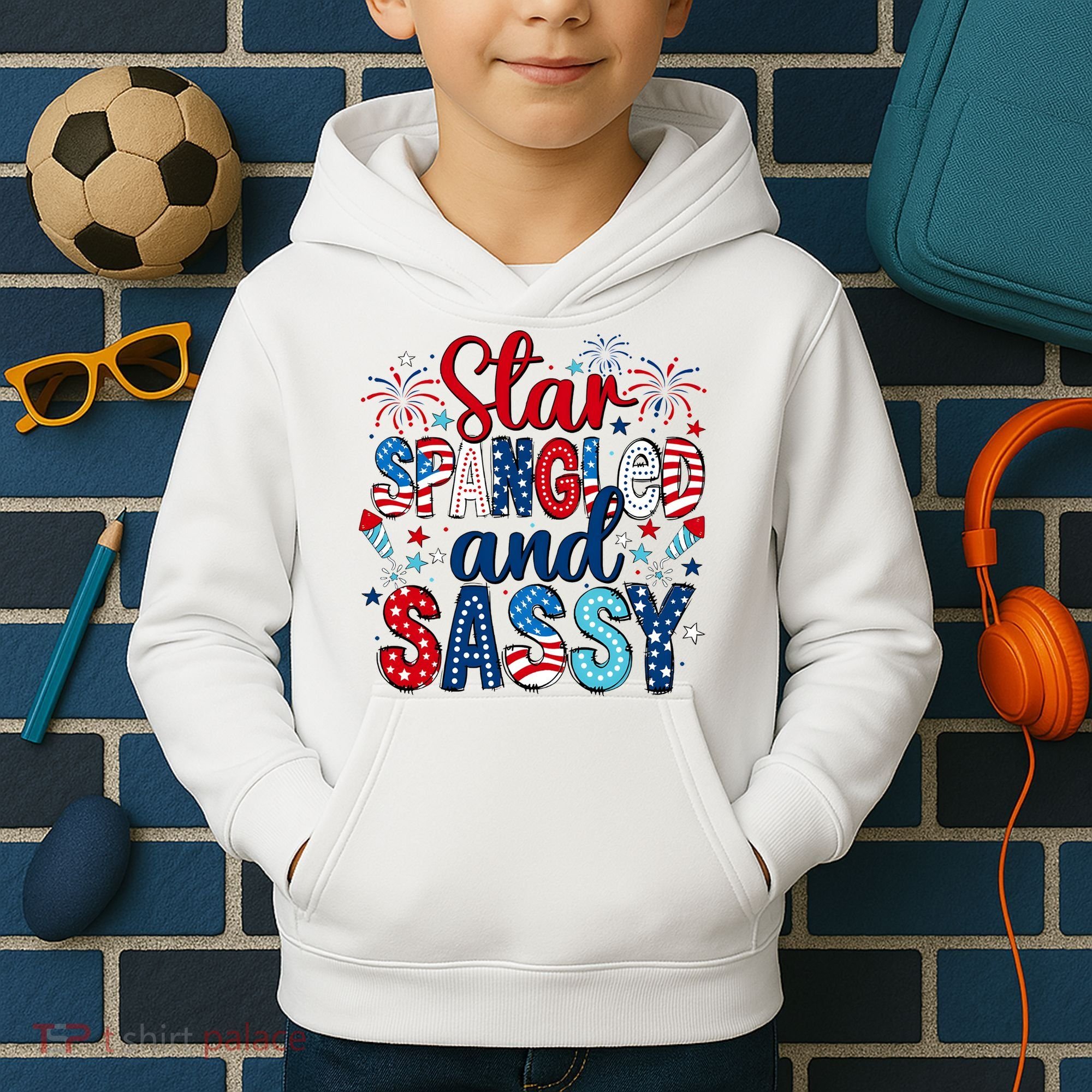 Western Star Spangled And Sassy Kids Hoodie