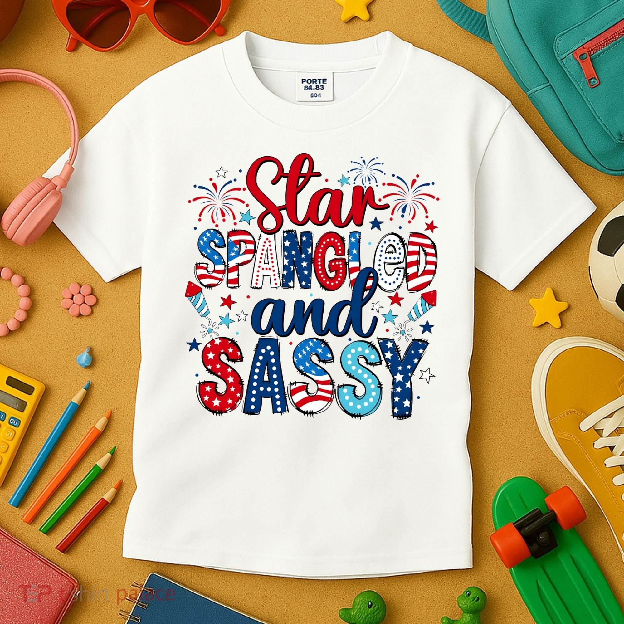 Western Star Spangled And Sassy Kids T-Shirt