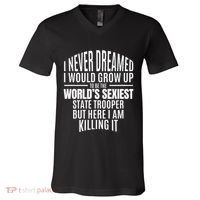 WorldS Sexiest State Trooper Gift Idea V-Neck T-Shirt thumb 0