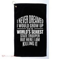 WorldS Sexiest State Trooper Gift Idea Golf Towel thumb 0