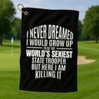 WorldS Sexiest State Trooper Gift Idea Golf Towel thumb 1