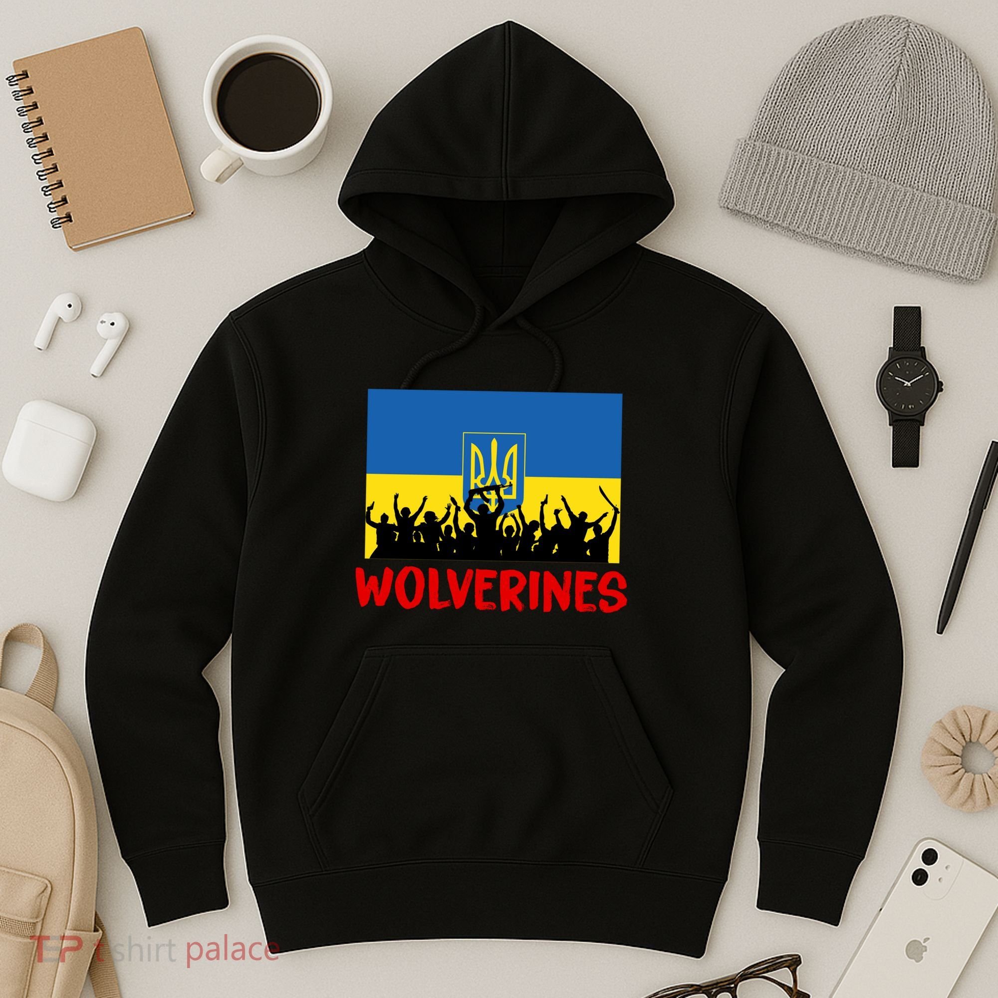 Wolverines Soldier Support Peace Stand Up Hoodie