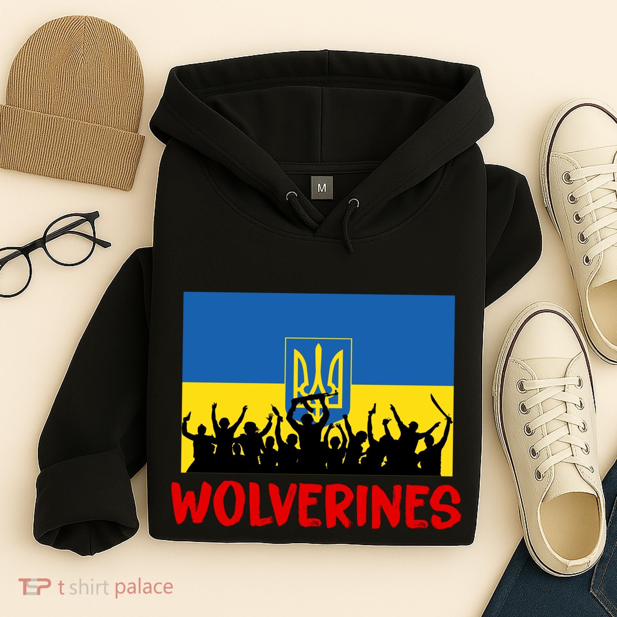 Wolverines Soldier Support Peace Stand Up Hoodie