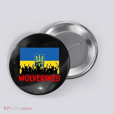 Wolverines Soldier Support Peace Stand Up Button