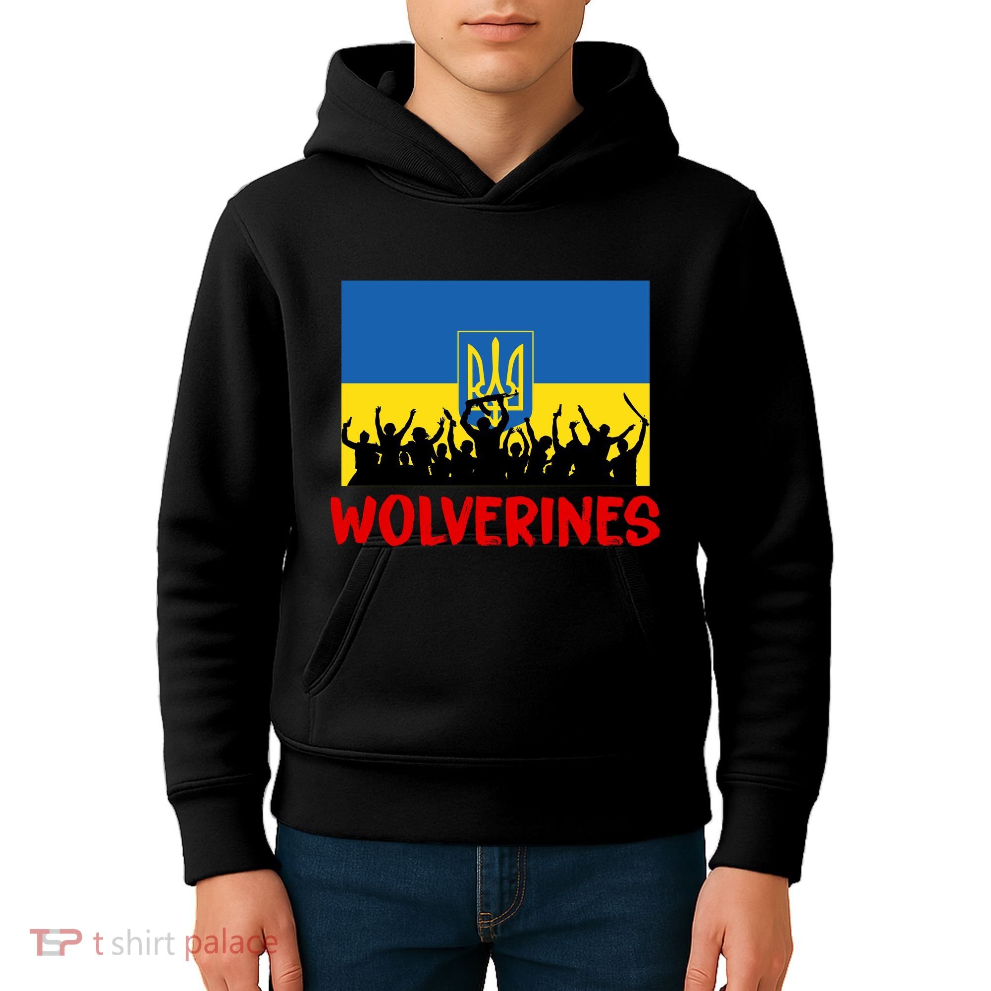 Wolverines Soldier Support Peace Stand Up Kids Hoodie