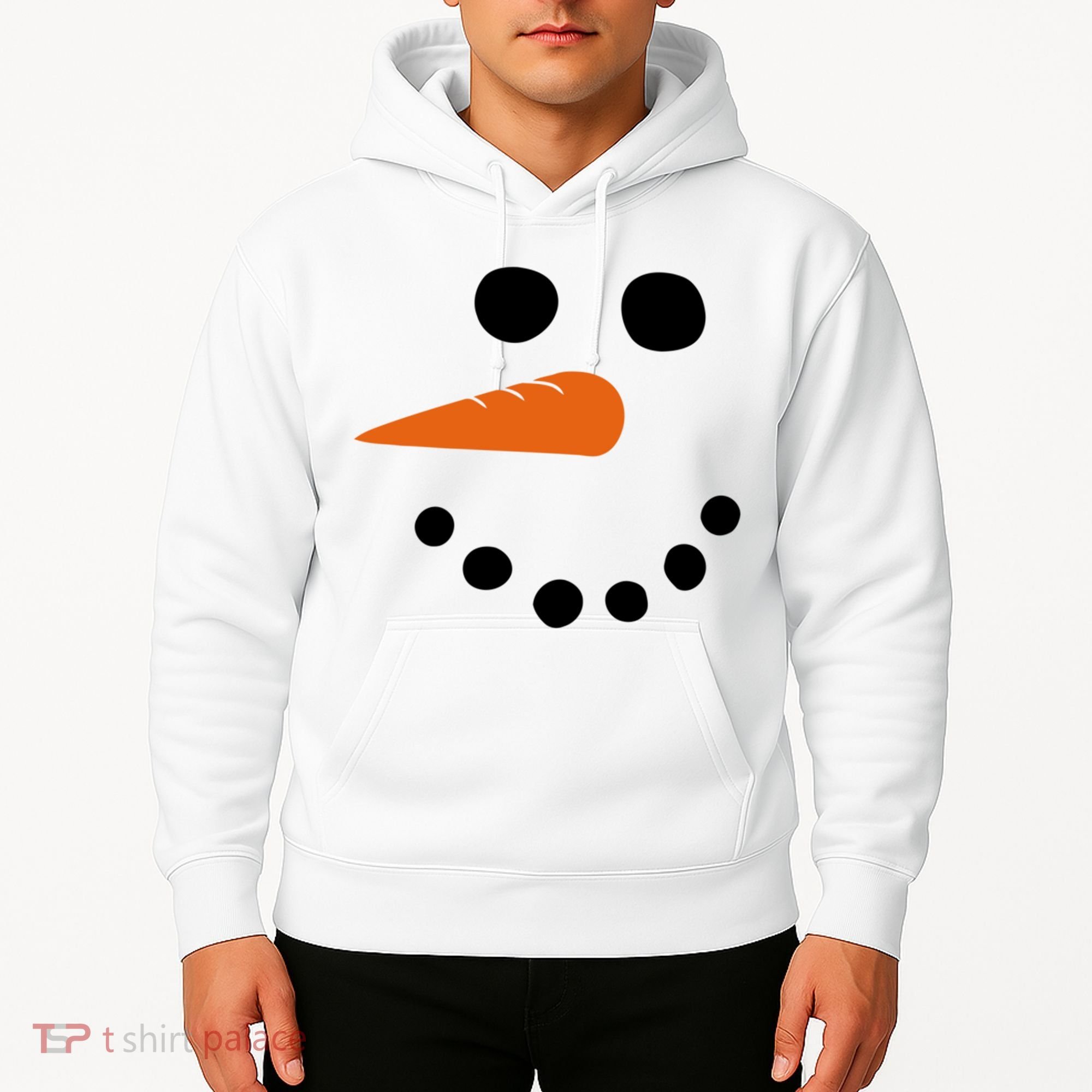 Winter Snowman Snow Face Hoodie