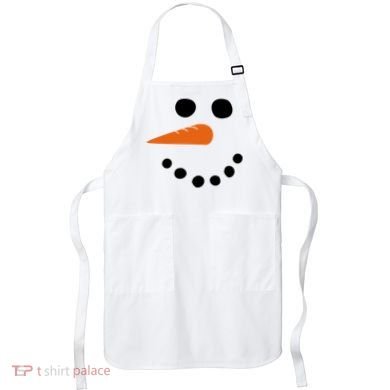 Winter Snowman Snow Face Apron