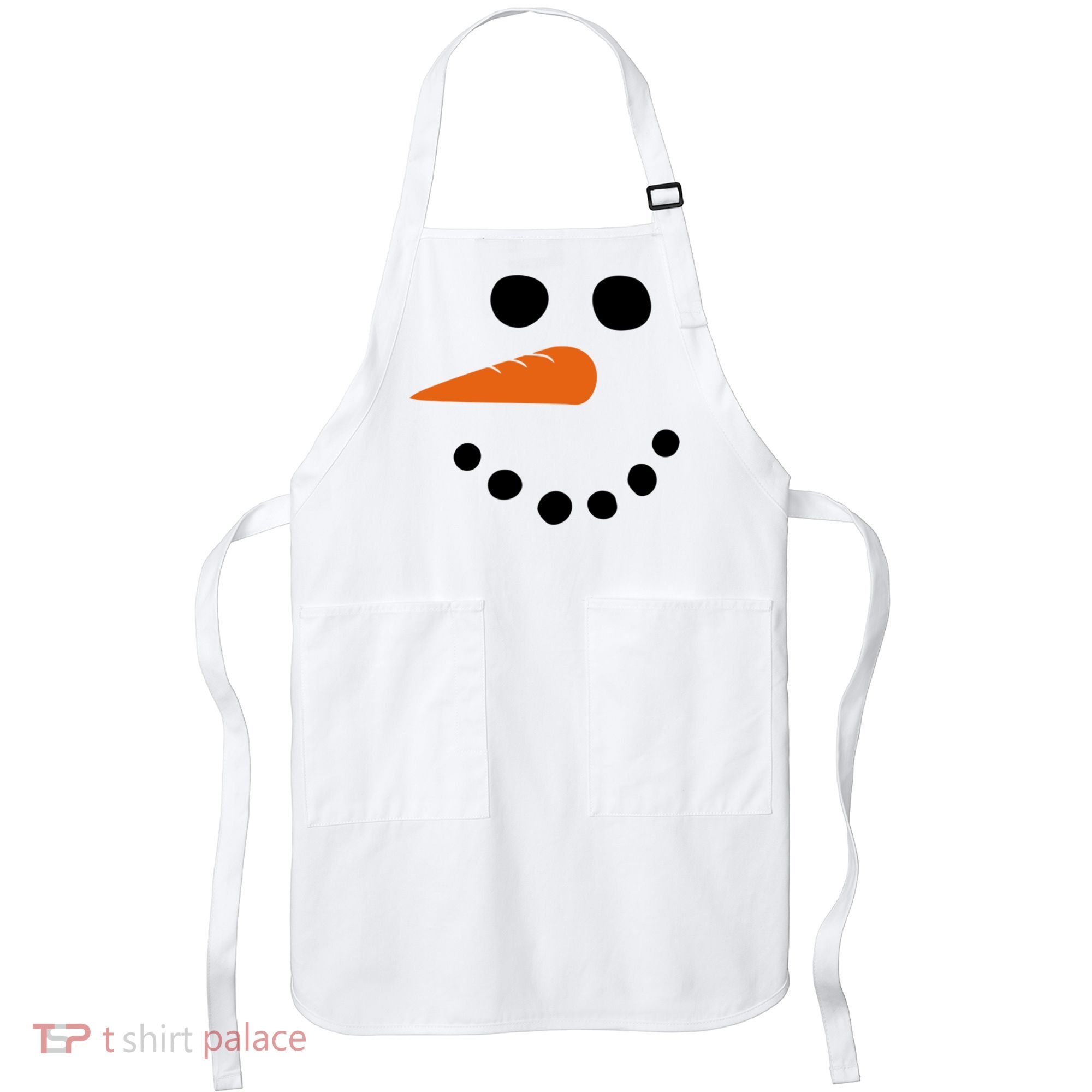 Winter Snowman Snow Face Apron